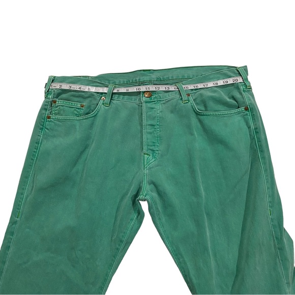True Religion Buddha USA Men Green Jeans Sz 42 x34 Button Fly Denim 100% Cotton - Picture 7 of 16